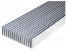 Heatsink: extruded; grilled; L: 1000mm; W: 190.5mm; H: 50mm; raw STONECOLD