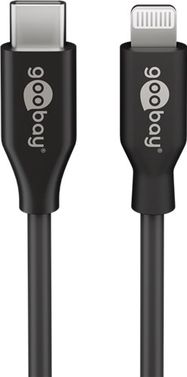 Lightning USB-C™ Charging and Sync Cable, 1 m, black, 1 m - MFi cable for Apple iPhone/iPad