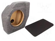 Car loudspeaker enclosure; MDF; grey melange; 250mm; Audi; 15l BASSER