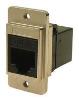 ADAPTOR, RJ45 JACK-JACK, 8P8C, NICKEL