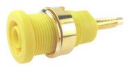 BANANA CONNECTOR, JACK, 32A, 1KV, YELLOW