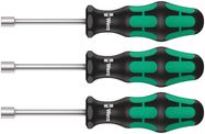 395 HO/3 Sanitary Nutdriver set, 1 x 10.0x90; 1 x 13.0x90; 1 x 7/16"x90, Wera