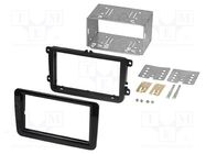 Radio frame; Seat,VW,Škoda; 2 DIN; black gloss ACV