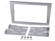 Radio frame; Opel; 2 DIN; silver satin PER.PIC.