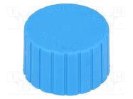 Cap; Body: blue; Øint: 40.1mm; H: 22mm; push-in; SafeCAP; round SUNDPLAST