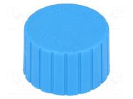 Cap; Body: blue; Øint: 19.8mm; H: 17.5mm; push-in; SafeCAP; round SUNDPLAST