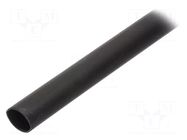 Heat shrink sleeve; glued; 2.5: 1; 90mm; L: 1m; black; -55÷110°C 3M