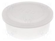 Plugs; Body: semi-transparent; Out.diam: 59.6mm; H: 18mm; Mat: LDPE SUNDPLAST