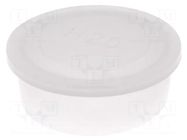 Stopper; Body: semi-transparent; Out.diam: 36.7mm; H: 12mm; LDPE SUNDPLAST