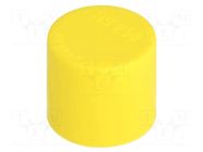 Cap; Body: yellow; Øint: 25mm; H: 23.5mm; LDPE; push-in; SafeCAP SUNDPLAST