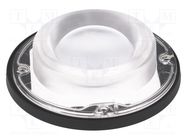LED lens; round; silicone; transparent; Colour: black; H: 19.5mm LEDIL