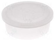 Stopper; Body: semi-transparent; Out.diam: 35.5mm; H: 12mm; LDPE SUNDPLAST