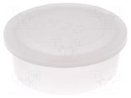 Stopper; Body: semi-transparent; Out.diam: 35.5mm; H: 12mm; LDPE SUNDPLAST
