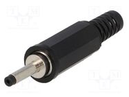 Connector: DC supply; plug; female; 2.35/0.7mm; for cable; 2A LUMBERG