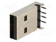 Plug; USB A; on PCBs; THT; PIN: 4; angled 90°; USB 2.0 LUMBERG