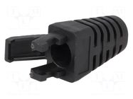 RJ45 plug boot; 6mm; black LUMBERG