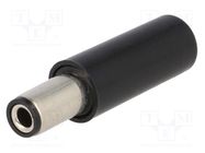 Connector: DC supply; plug; female; 5.5/2.5mm; for cable; 1A; 12VDC LUMBERG