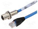Adapter; M12 female,RJ45 plug; D code-Ethernet; PIN: 4; IP65; 5m AMPHENOL