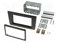 Radio frame; Volvo; 2 DIN; black 4CARMEDIA