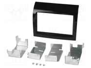 Radio frame; Citroën,Fiat,Peugeot; 2 DIN; black gloss PER.PIC.