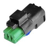 CONNECTOR HOUSING, RCPT, 2POS, IP68, GRN