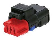 CONNECTOR HOUSING, RCPT, 3POS, IP68, RED