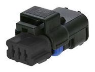 CONNECTOR HOUSING, RCPT, 3POS, IP68, BLU