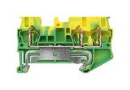 TERMINAL BLOCK, DIN RAIL, PE, 28-12AWG