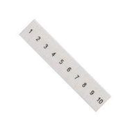 LABELING PLATE, FRONT, 1-10, 5.2MM, WHT