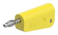 BANANA CONNECTOR, YELLOW, PLUG, 19A