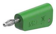 BANANA CONNECTOR, GREEN, PLUG, 19A