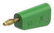 BANANA CONNECTOR, GREEN, PLUG, 32A