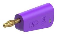 BANANA CONNECTOR, VIOLET, PLUG, 19A