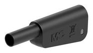 BANANA CONNECTOR, BLACK, PLUG, 19A