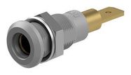 BANANA CONNECTOR, GREY, SOCKET, 25A