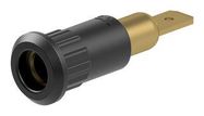 BANANA CONNECTOR, BLACK, SOCKET, 25A