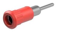 BANANA CONNECTOR, RED, SOCKET, 25A