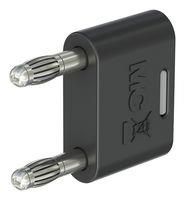 BANANA CONNECTOR, BLACK, PLUG, 32A