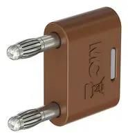 BANANA CONNECTOR, BROWN, PLUG, 32A