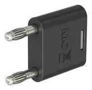 BANANA CONNECTOR, BLACK, PLUG, 32A