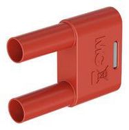 BANANA CONNECTOR, RED, PLUG, 32A