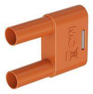 BANANA CONNECTOR, ORANGE, PLUG, 32A