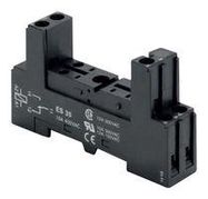 RELAY SOCKET, 5 PIN, 12A, 300V, DIN RAIL