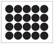LABEL, PAPER, BLACK, 25MM