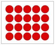 LABEL, PAPER, RED, 25MM