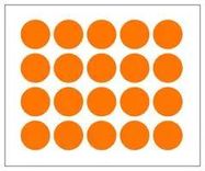 LABEL, PAPER, ORANGE, 25MM