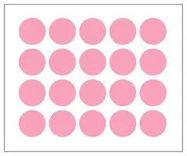 LABEL, PAPER, PINK, 25MM