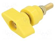 Laboratory clamp; yellow; 1kVDC; 100A; brass; polycarbonate; 81mm SCHÜTZINGER