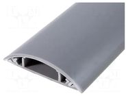 Closed cable trunkings; grey; L: 1m; PVC; H: 13mm; W: 60mm; H1: 9mm KSS WIRING