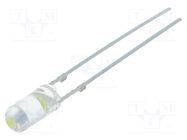 LED; 3mm; white cold; 1120÷1560mcd; 110°; Front: flat; 2.8÷3.6V OPTOSUPPLY